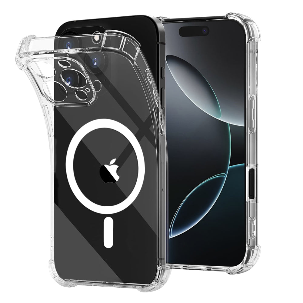 Techsuit - Shockproof Clear Silicone MagSafe - iPhone 16 Pro - Clear
