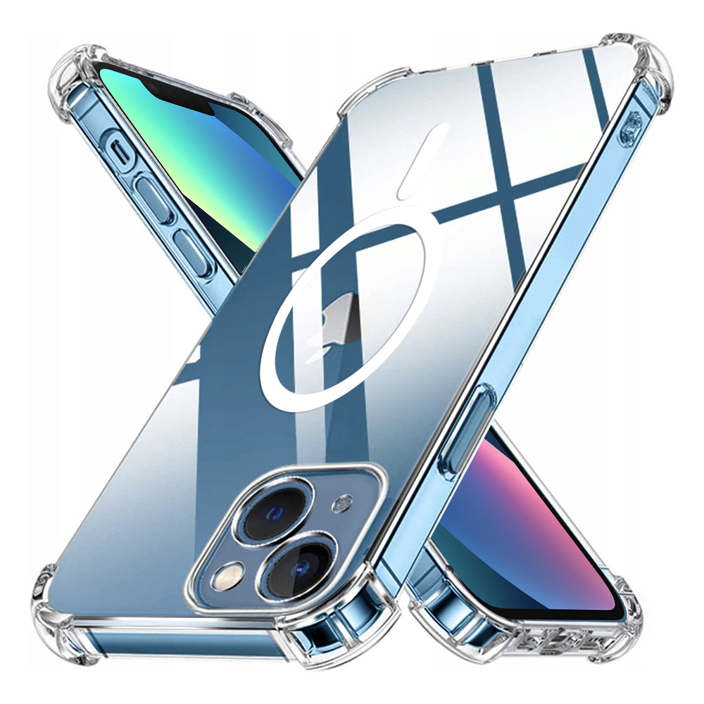 Techsuit - Shockproof Clear Silicone MagSafe - iPhone 13 - Clear