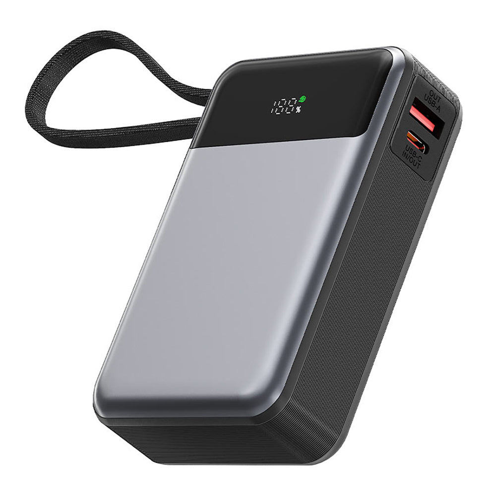 Acefast - Power Bank (M21-20000) - with Cable, Type-C, 20000mAh, 77Wh, PD65W, Two-Way Fast Charging, Digital Display - Black
