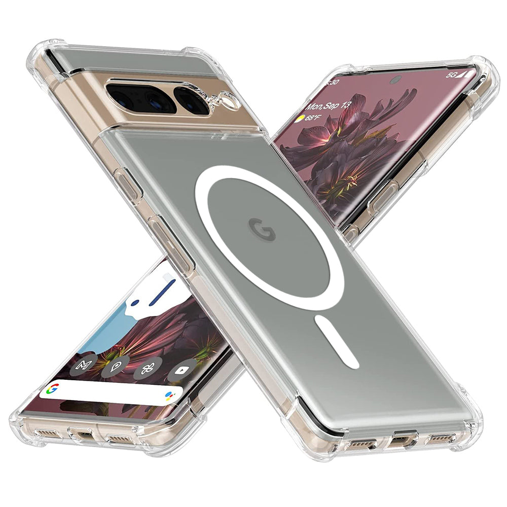 Techsuit - Shockproof Clear Silicone MagSafe - Google Pixel 7 Pro - Clear