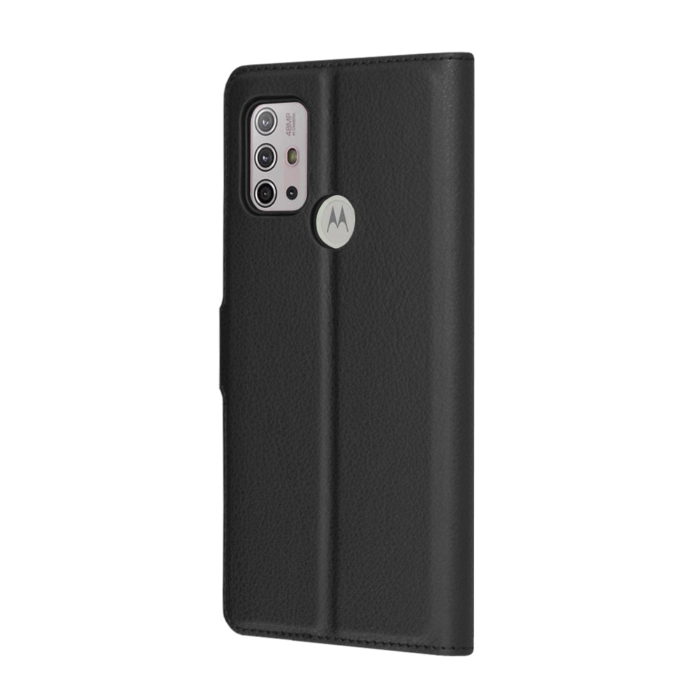 Techsuit - Leather Folio - Motorola Moto G10 / Moto G20 / Moto G30 - Black