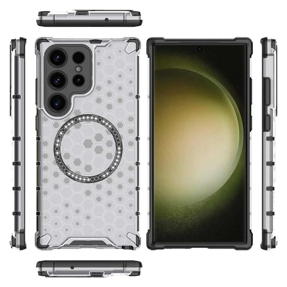 Techsuit - HoneyComb Shield MagSafe - Galaxy S25 Ultra - White