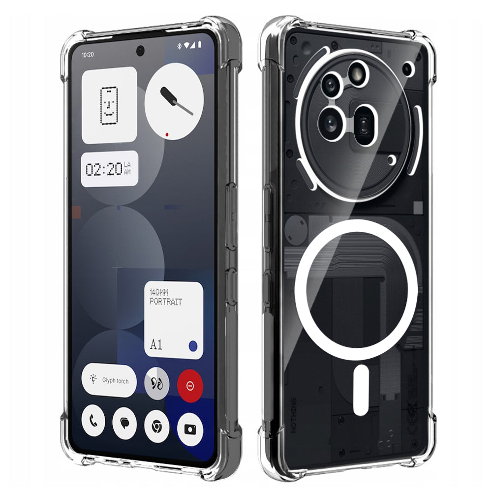 Techsuit - Shockproof Clear Silicone MagSafe - Nothing Phone (3a) Pro - Clear