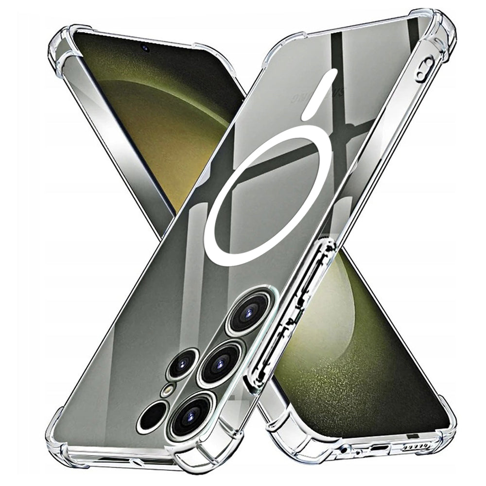 Techsuit - Shockproof Clear Silicone MagSafe - Samsung Galaxy S23 Ultra - Clear
