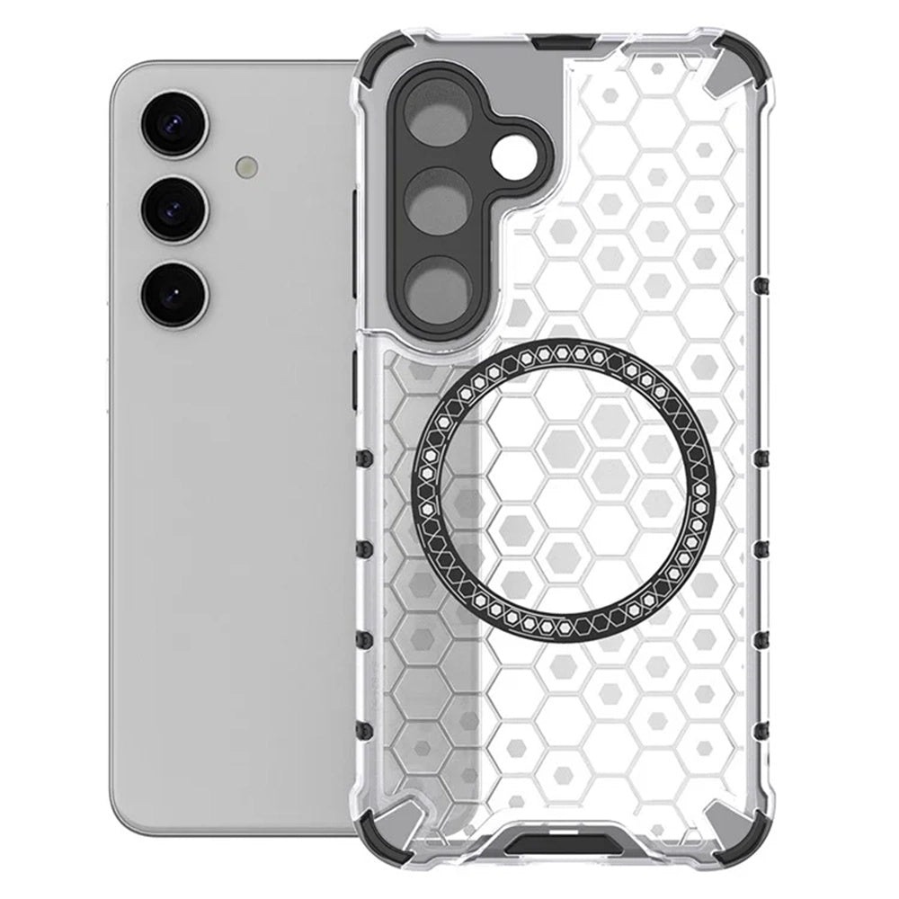 Techsuit - HoneyComb Shield MagSafe - Galaxy S25 - White