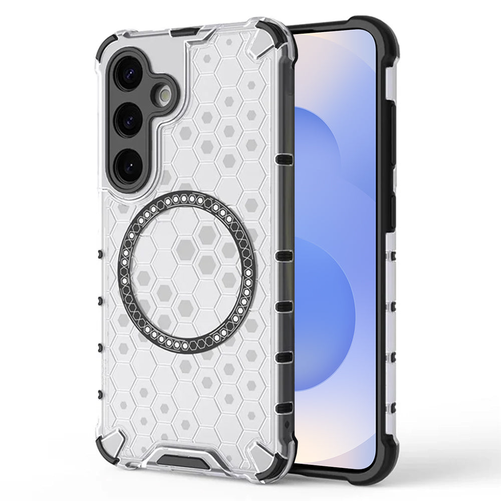 Techsuit - HoneyComb Shield MagSafe - Samsung Galaxy S25 - White