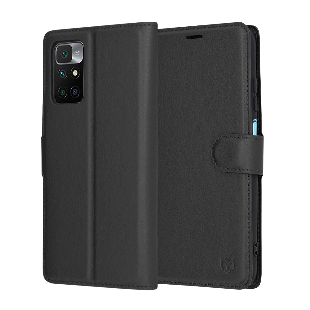 Techsuit - Leather Folio - Xiaomi Redmi 10 / Redmi 10 2022 - Black