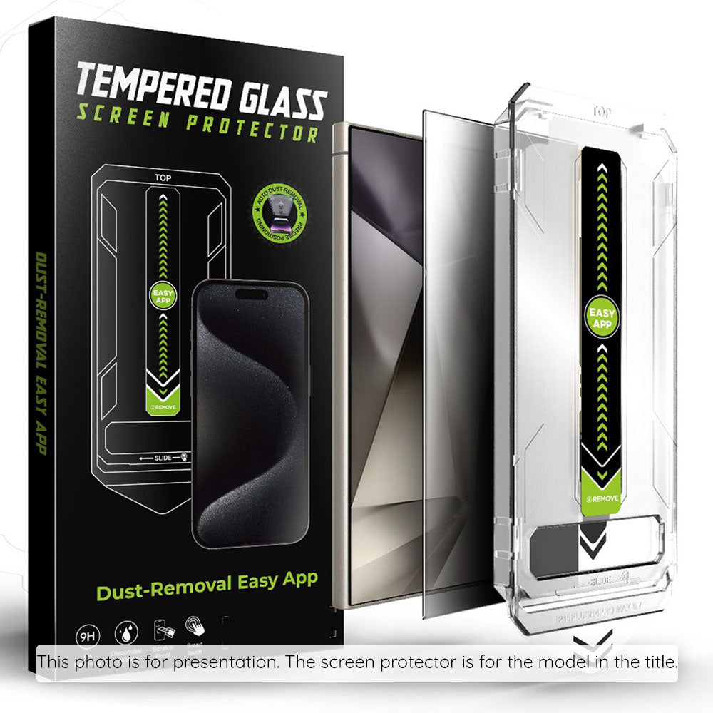 Techsuit - [Fingerprint Unlock Compatible] TitanGlass CrystalHD - Samsung Galaxy S25 Plus / Galaxy S24 Plus - Privacy