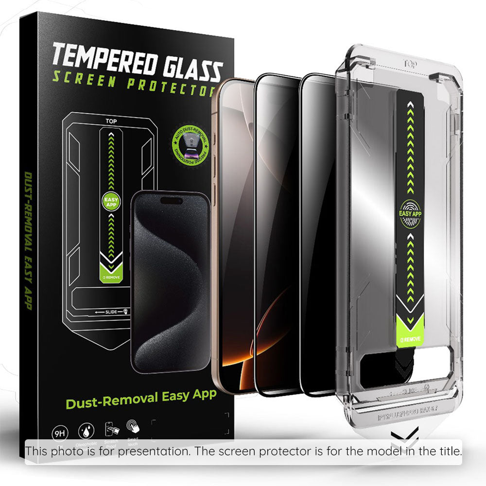 Techsuit - [Fingerprint Unlock Compatible] TitanGlass CrystalHD - Samsung Galaxy S25 FE - Privacy