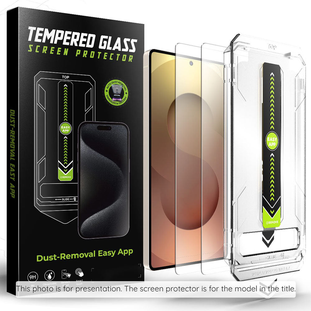 Techsuit - [Fingerprint Unlock Compatible] TitanGlass CrystalHD (2 pack) - Samsung Galaxy S25 FE - Clear