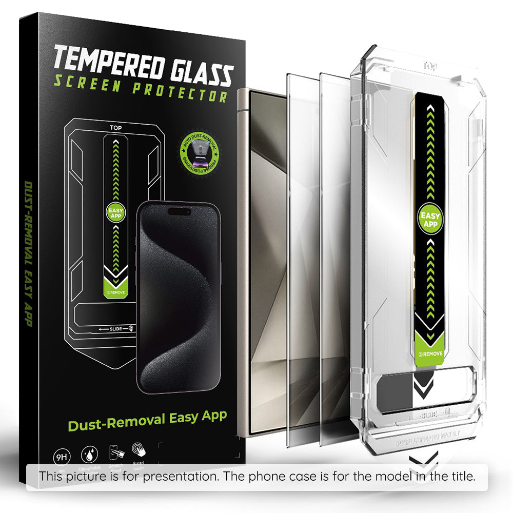 Techsuit - [Fingerprint Unlock Compatible] TitanGlass CrystalHD (2 pack) - Samsung Galaxy S25 Plus / Galaxy S24 Plus - Privacy