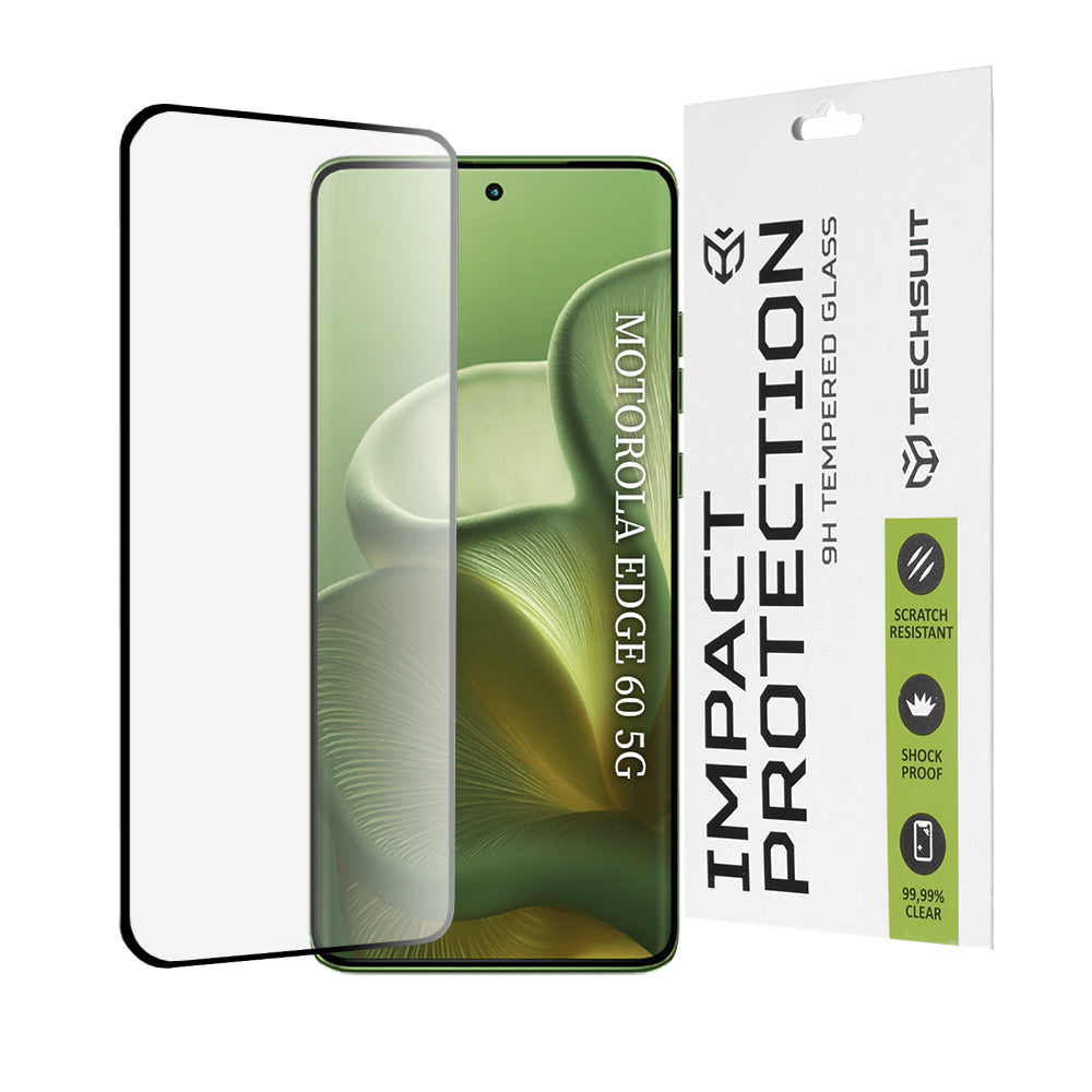 Techsuit - 111D Full Cover / Full Glue Glass / 3D Curved Screen - Motorola Edge 60 / Edge 60 Fusion - Black