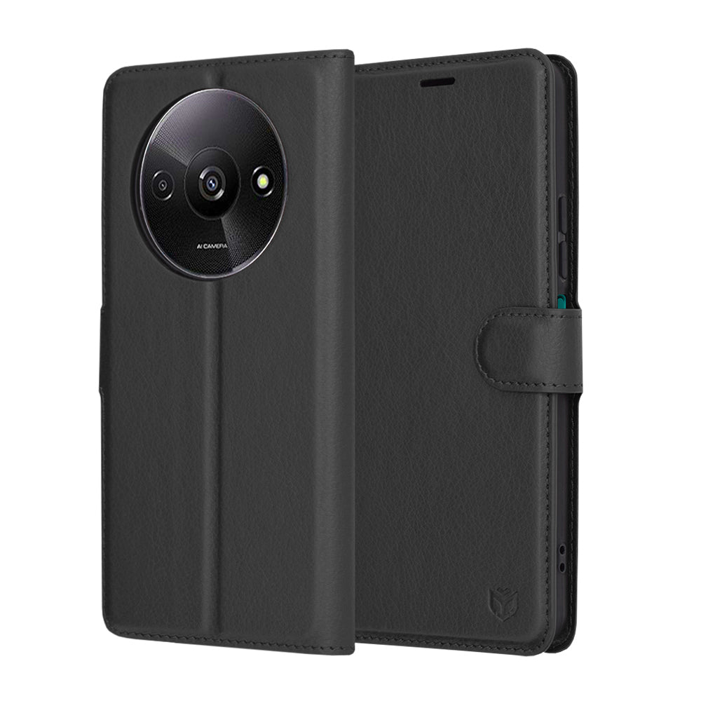 Techsuit - Leather Folio - Xiaomi Redmi A3 / Redmi A3x - Black
