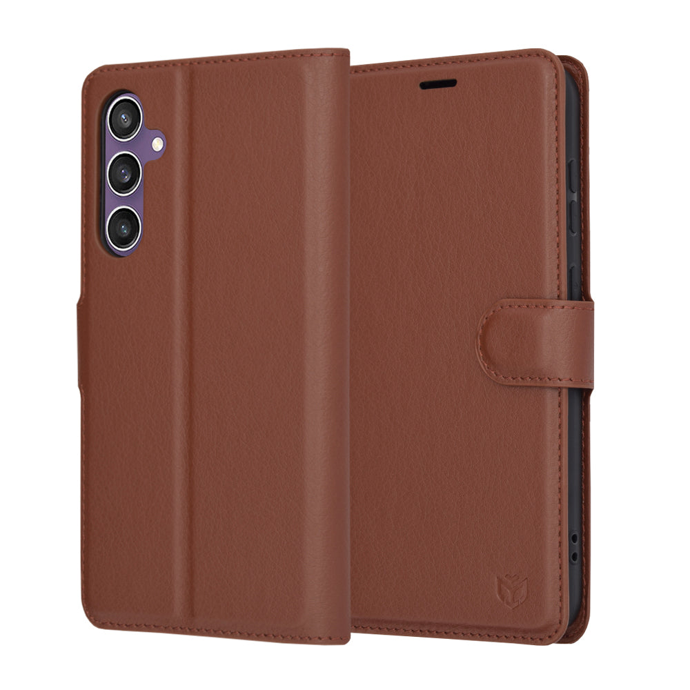 Techsuit - Leather Folio - Samsung Galaxy S23 FE - Brown