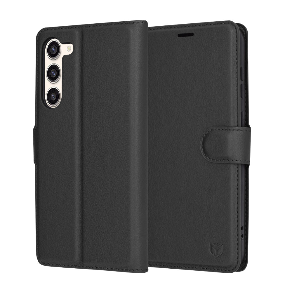 Techsuit - Leather Folio - Samsung Galaxy S23 Plus - Black
