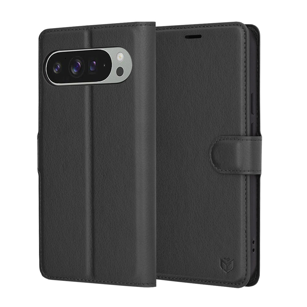 Techsuit - Leather Folio - Google Pixel 9 Pro XL - Black