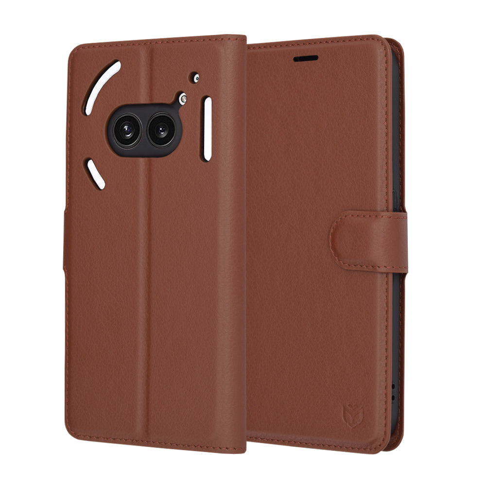 Techsuit - Leather Folio - Nothing Phone (2a) / (2a) Plus - Brown