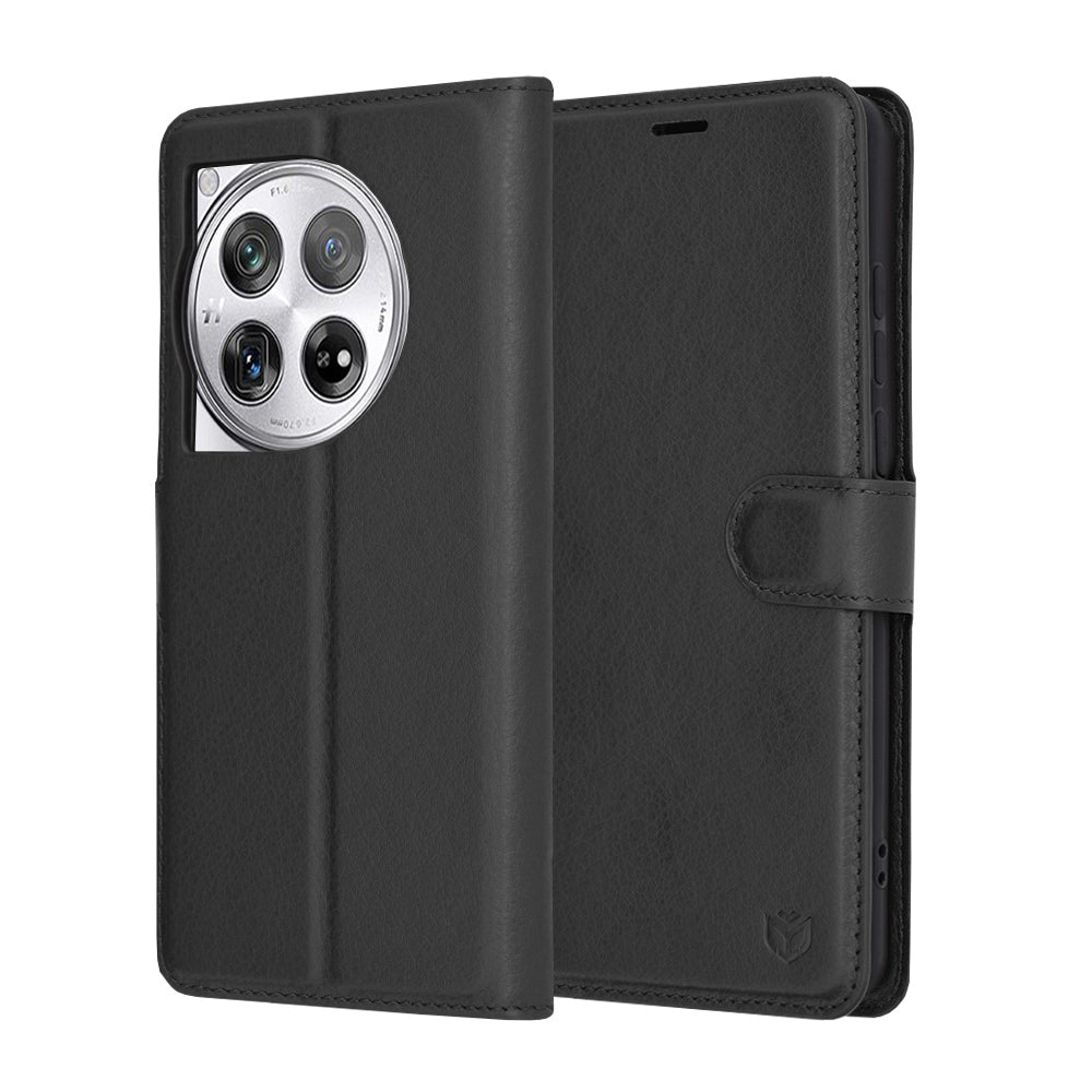 Techsuit - Leather Folio - OnePlus 12 - Black