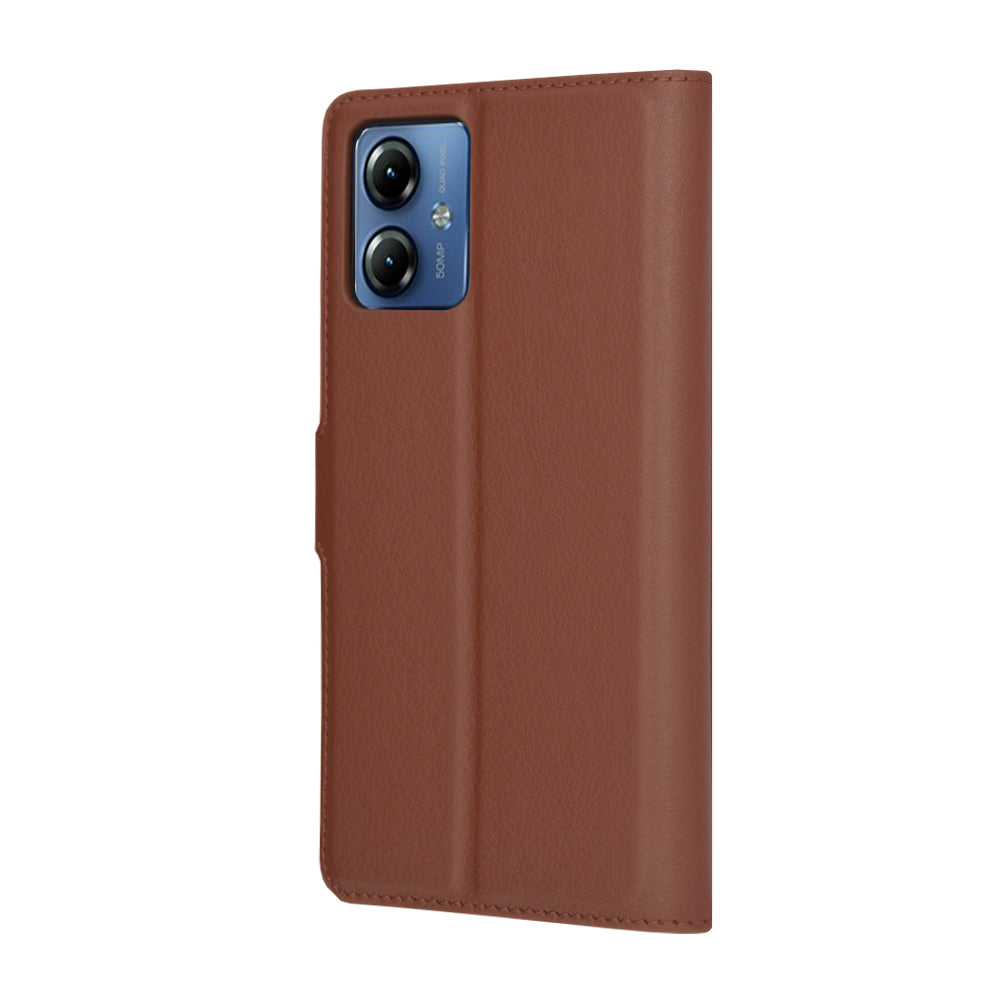 Techsuit - Leather Folio - Motorola Moto G14 - Brown