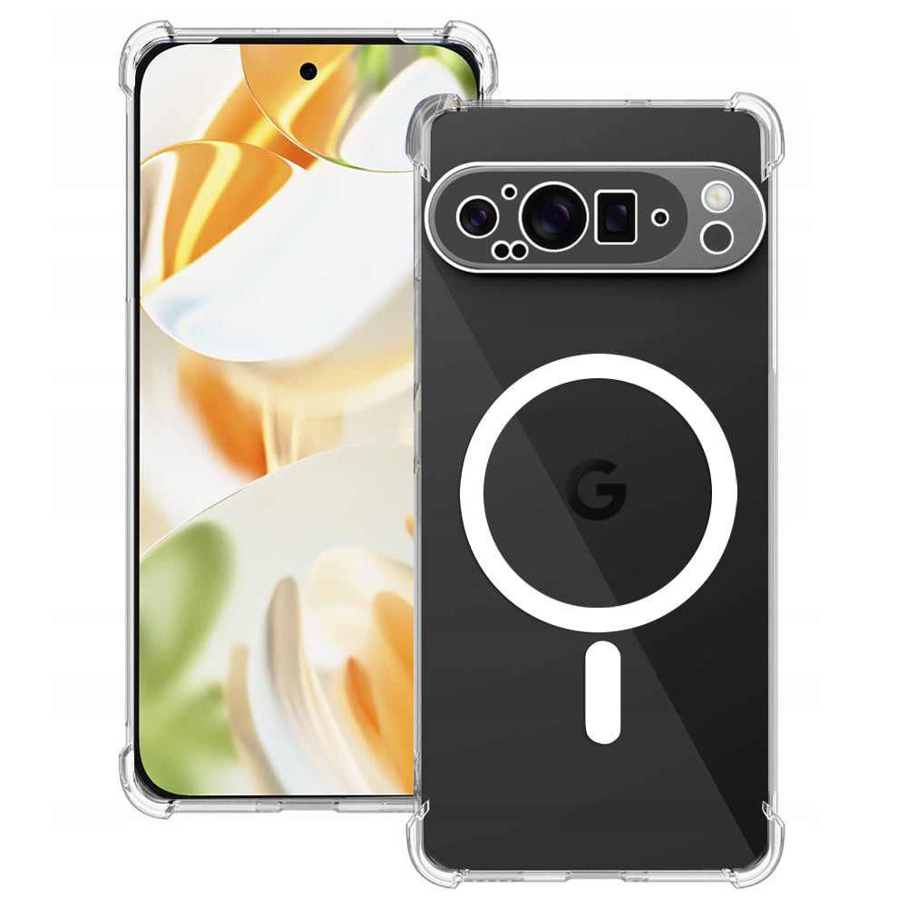 Techsuit - Shockproof Clear Silicone MagSafe - Google Pixel 9 Pro - Clear