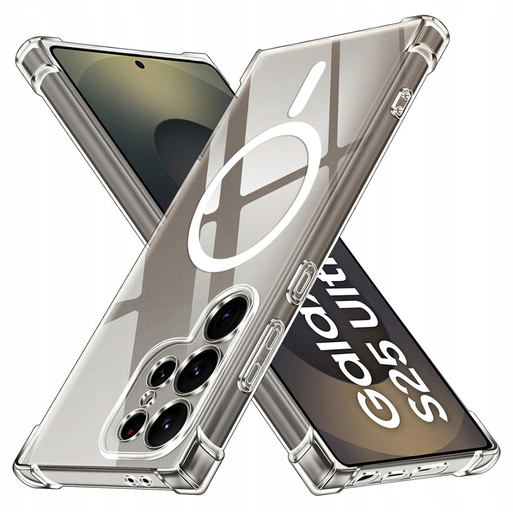 Techsuit - Shockproof Clear Silicone MagSafe - Samsung Galaxy S25 Ultra - Clear