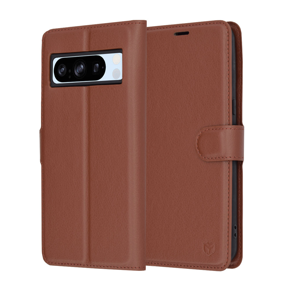 Techsuit - Leather Folio - Google Pixel 8 Pro - Brown