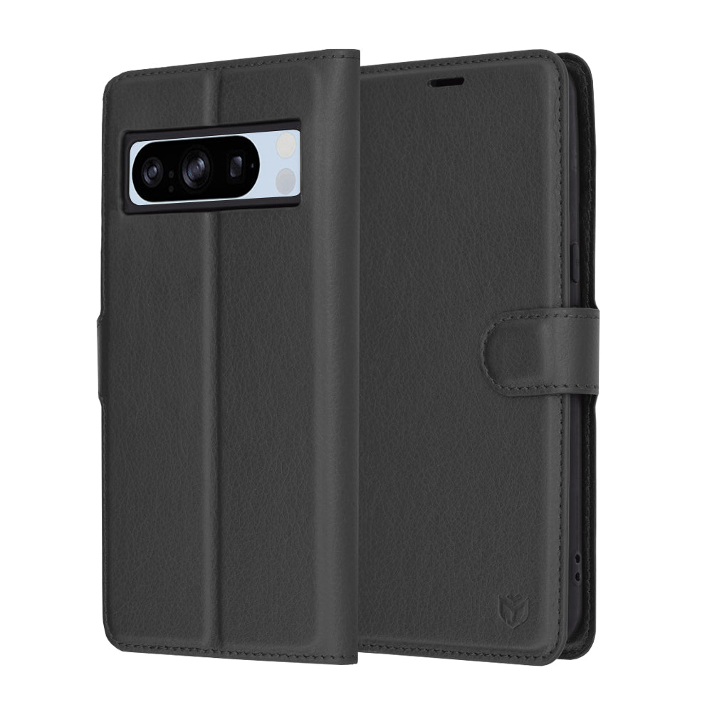 Techsuit - Leather Folio - Google Pixel 8 Pro - Black