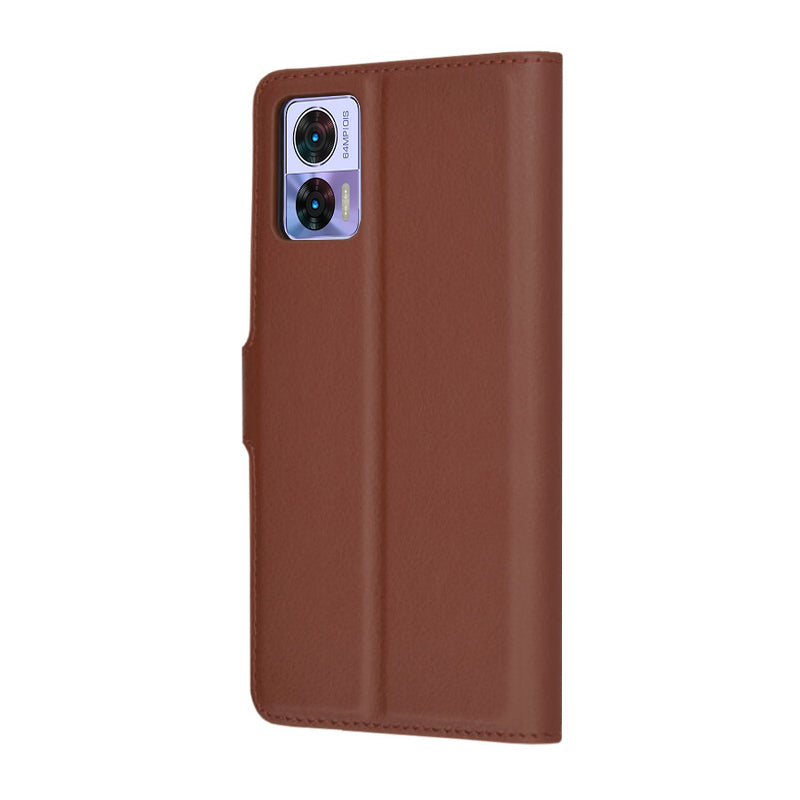Techsuit - Leather Folio - Motorola Edge 30 Neo - Brown