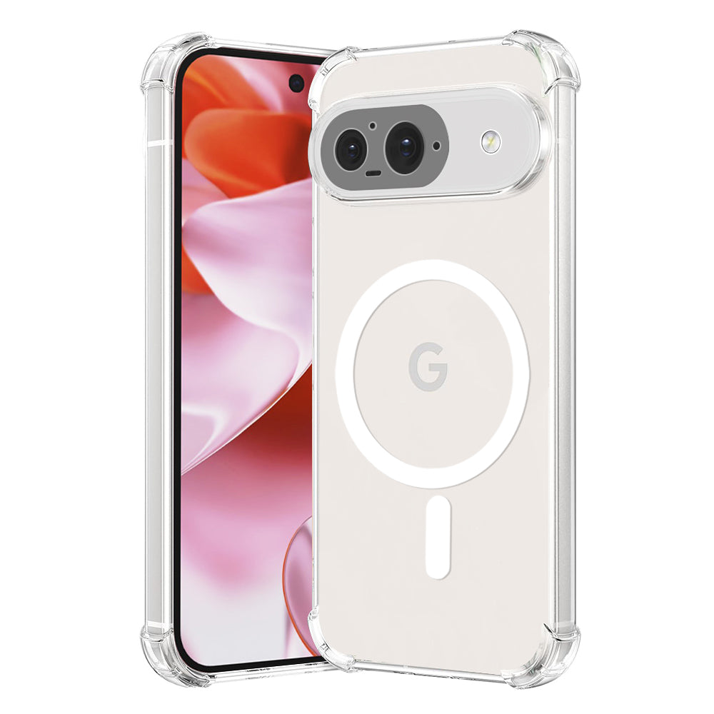Techsuit - Shockproof Clear Silicone MagSafe - Google Pixel 9 - Clear