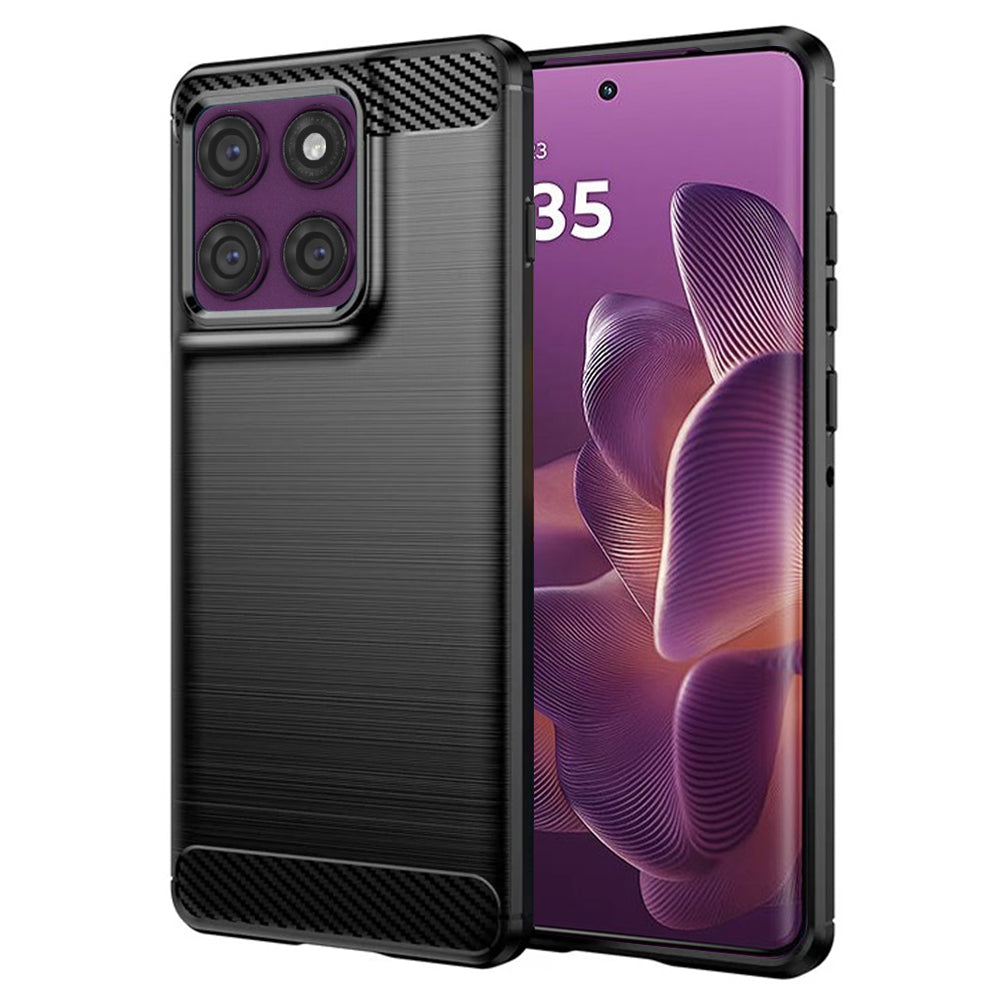 Techsuit - Carbon Silicone - Motorola Edge 60 Pro - Black