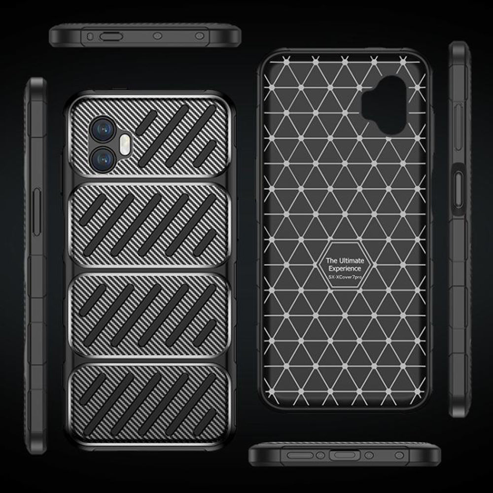 Techsuit - CarbonFiber - Galaxy Xcover7 Pro - Black