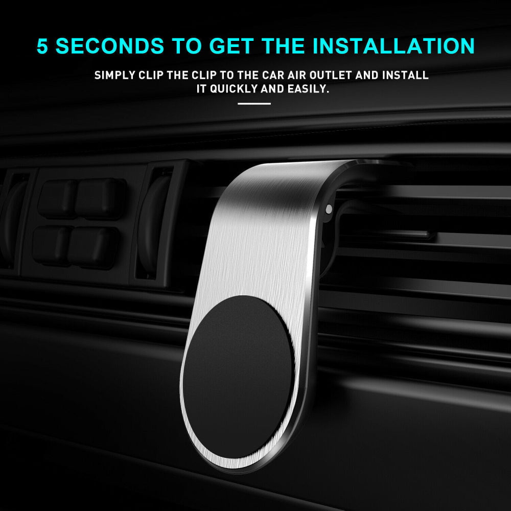 Maxlife MXCH-13 Magnetic Holder For Car Air Vent Μαγνητική βάση στήριξης Smartphone αεραγωγών αυτοκινήτου (Silver)