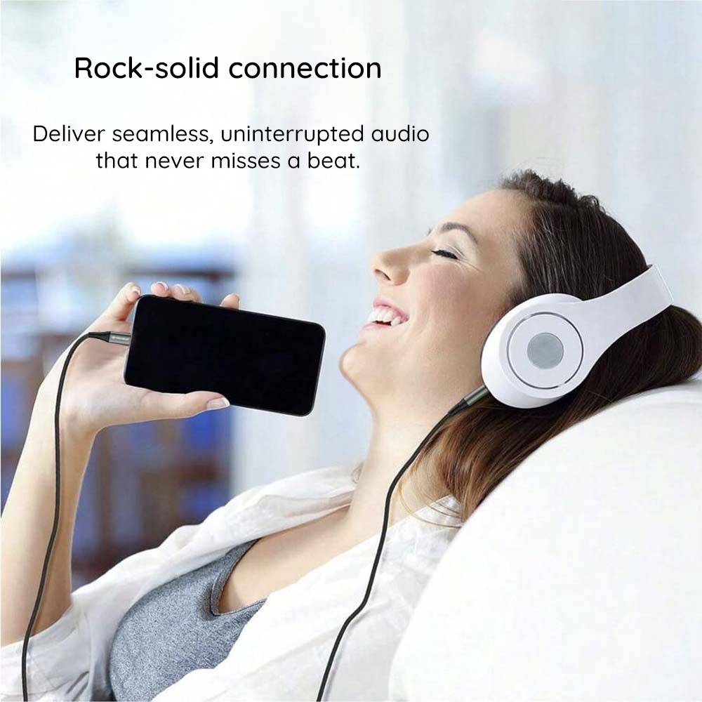 Techsuit - Premium Cable Adapter NexaSound (AC16) - Type-C to 3.5mm Jack, DAC Chip, Nylon Braided + Aluminum Alloy, 1m - Gray