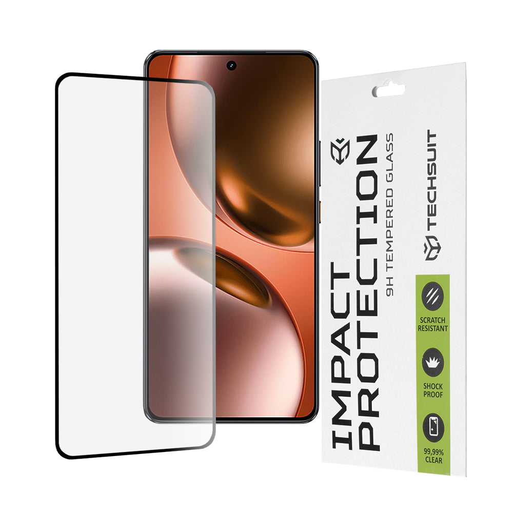 Techsuit - 111D Full Cover / Full Glue Glass - Realme GT 7 - Black