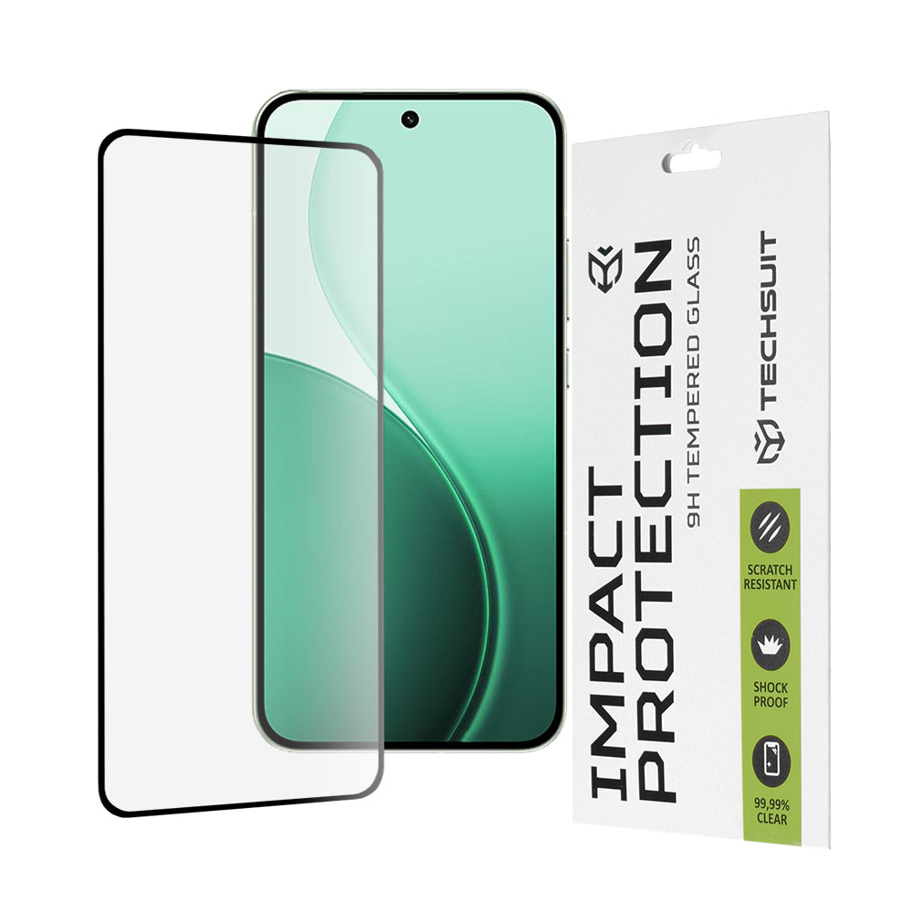 Techsuit - 111D Full Cover / Full Glue Glass - Oppo Reno14 - Black