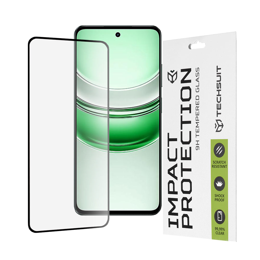 Techsuit - 111D Full Cover / Full Glue Glass - Realme C71 - Black