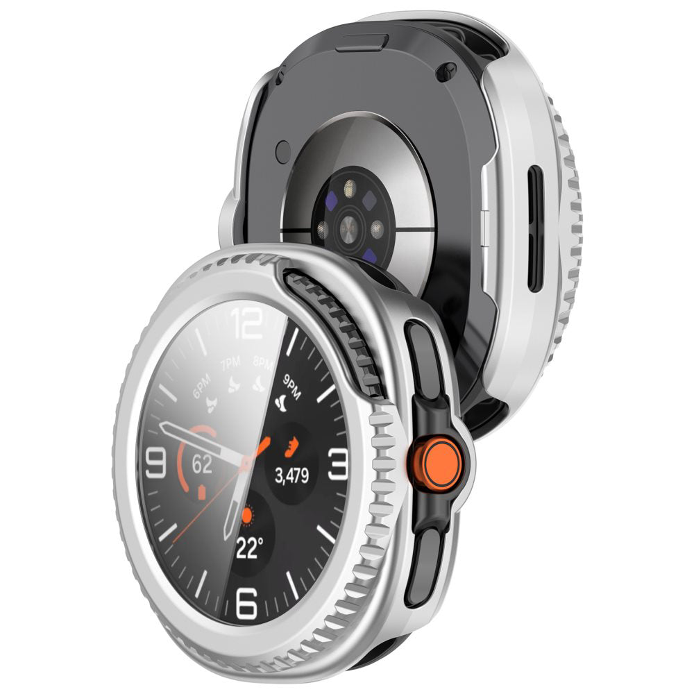 Techsuit - Defense360 Pro + Screen Protector - Galaxy Watch8 Classic - Silver