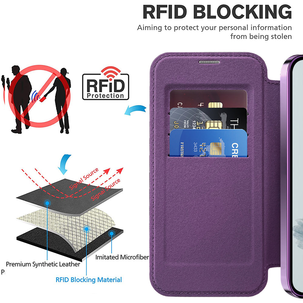 Techsuit - SmartMag Book Case - Google Pixel 9a - Purple