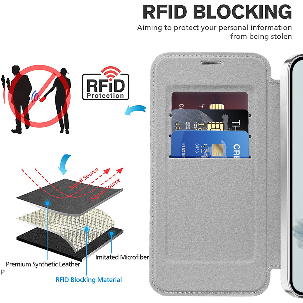 Techsuit - SmartMag Book Case - Google Pixel 9a - Gray