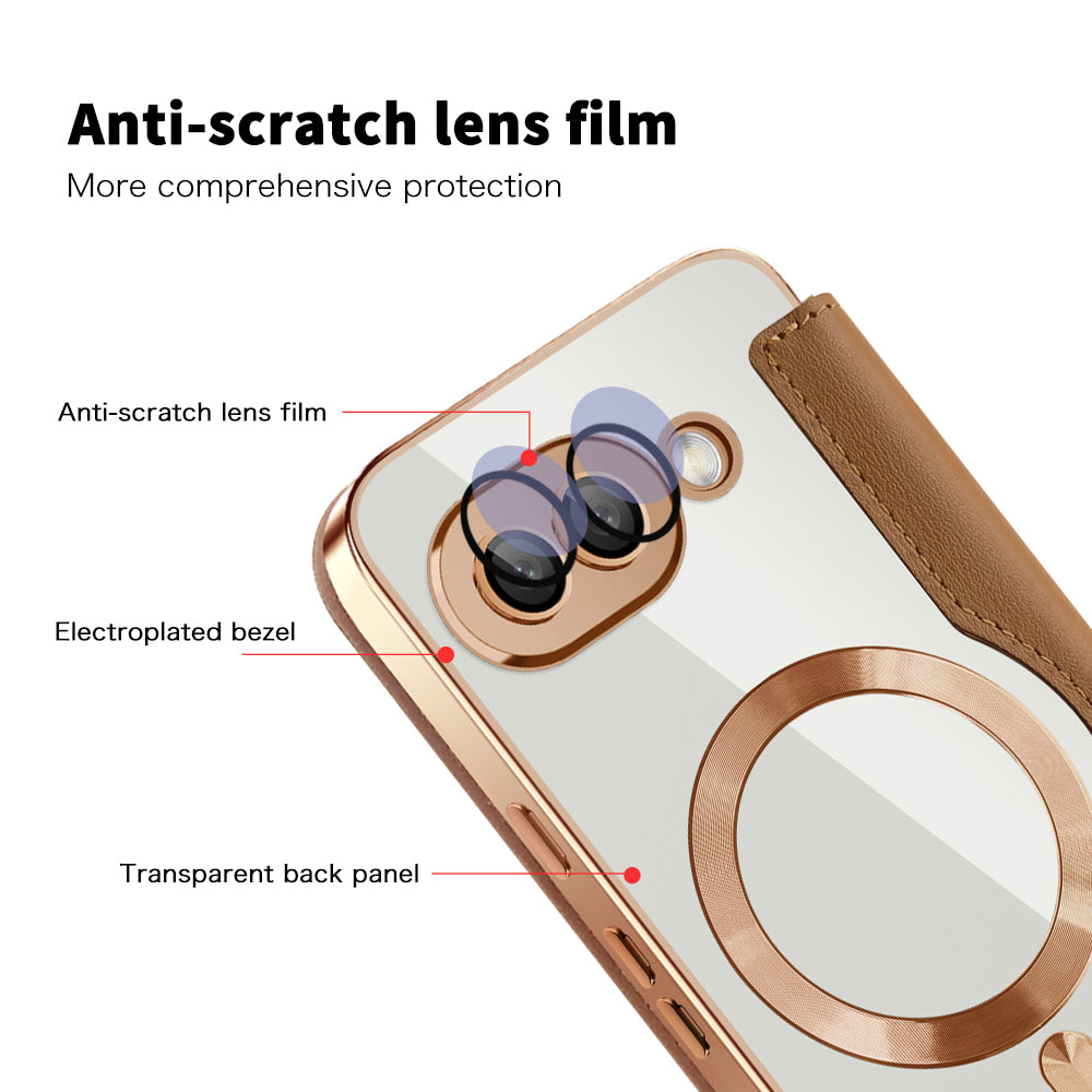 Techsuit - SmartMag Book Case - Google Pixel 9a - Brown