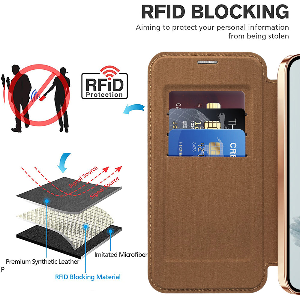 Techsuit - SmartMag Book Case - Google Pixel 9a - Brown