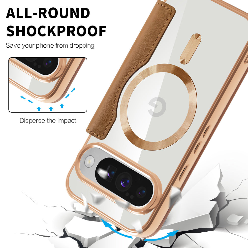 Techsuit - SmartMag Book Case - Google Pixel 10 / 10 Pro - Brown