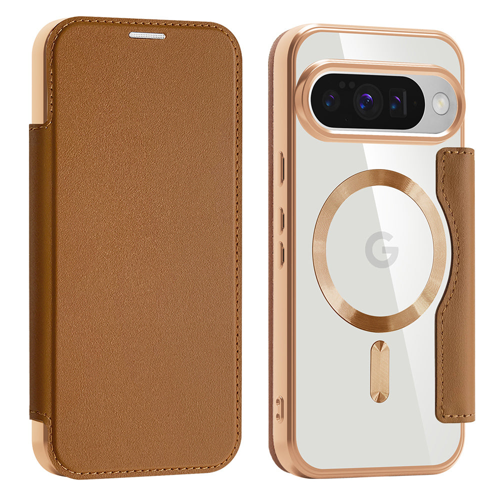 Techsuit - SmartMag Book Case - Google Pixel 10 / 10 Pro - Brown