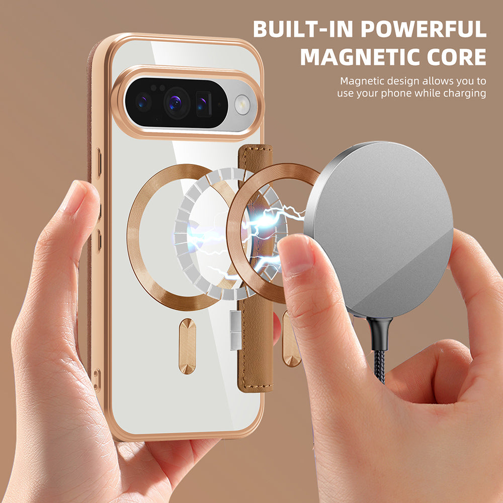 Techsuit - SmartMag Book Case - Google Pixel 10 / 10 Pro - Brown