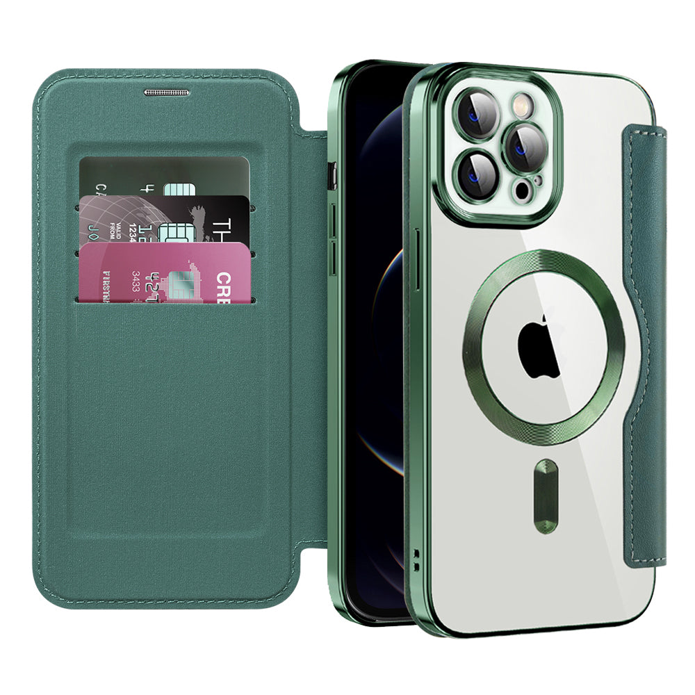 Techsuit - SmartMag Book Case - iPhone 12 Pro Max - Green