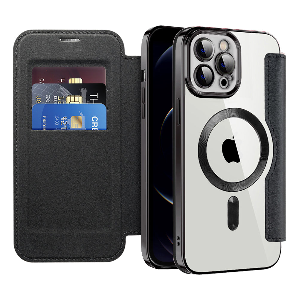 Techsuit - SmartMag Book Case - iPhone 12 Pro - Black