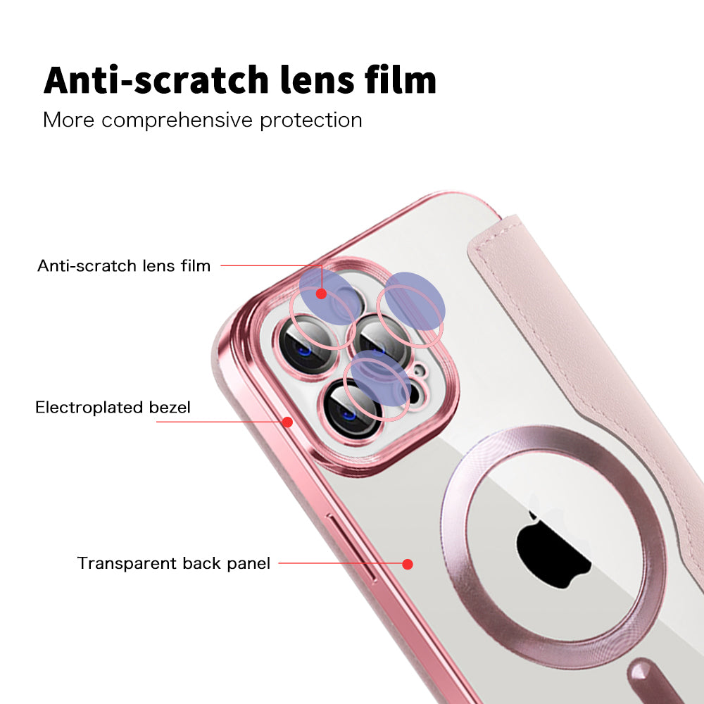 Techsuit - SmartMag Book Case - iPhone 12 Pro - Pink