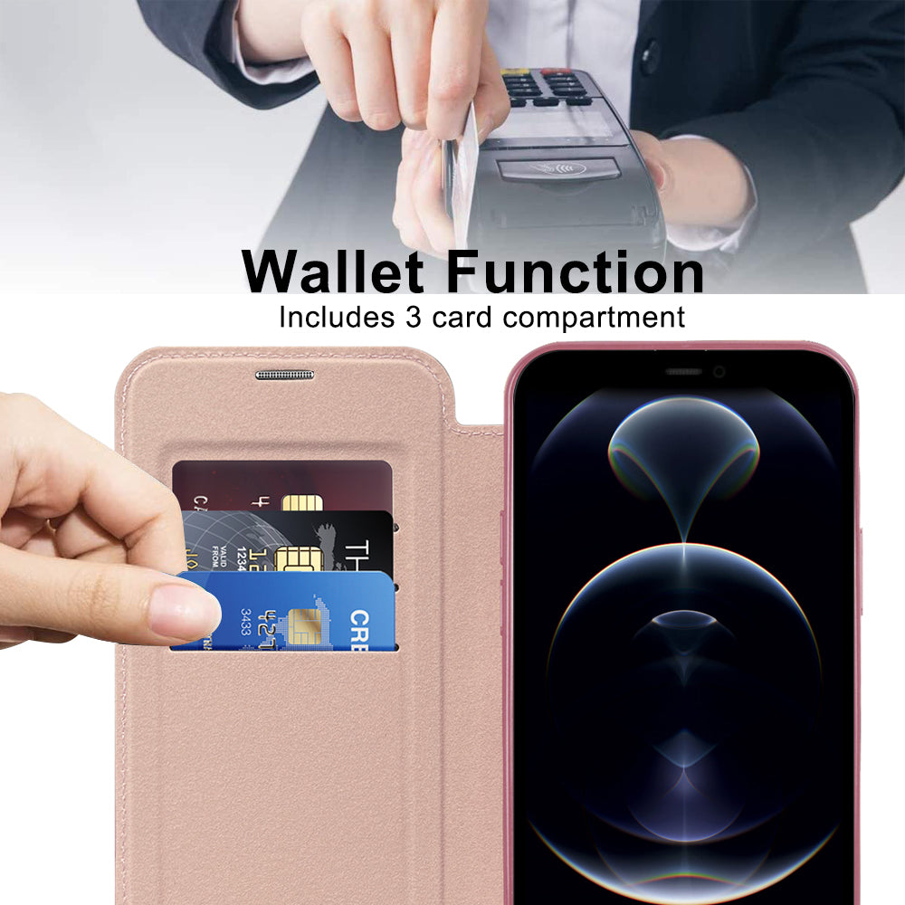 Techsuit - SmartMag Book Case - iPhone 12 Pro - Pink