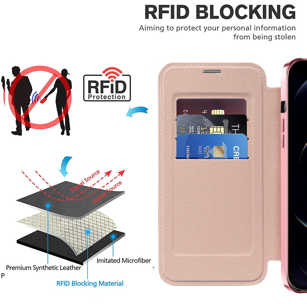 Techsuit - SmartMag Book Case - iPhone 12 Pro - Pink