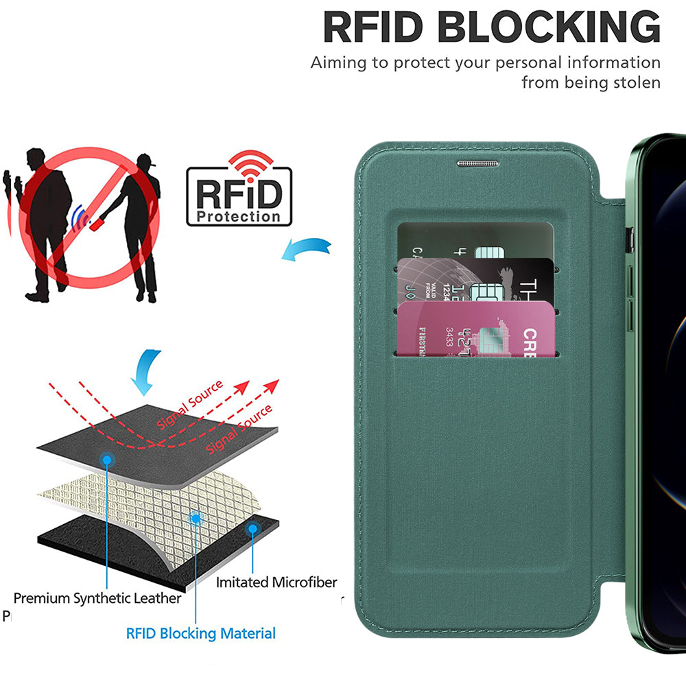 Techsuit - SmartMag Book Case - iPhone 12 Pro - Green